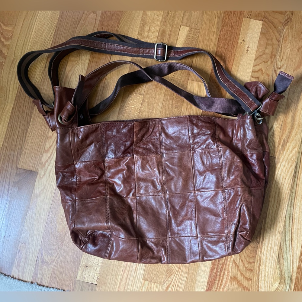 Lovestitch Luna Leather Patchwork Bag Euc - image 6